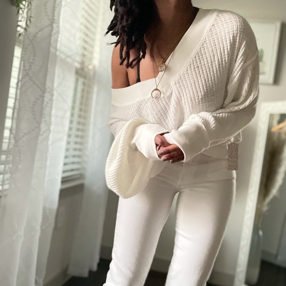 Free People Ivory Tunic Style Sweater XS - Picture 3 of 6